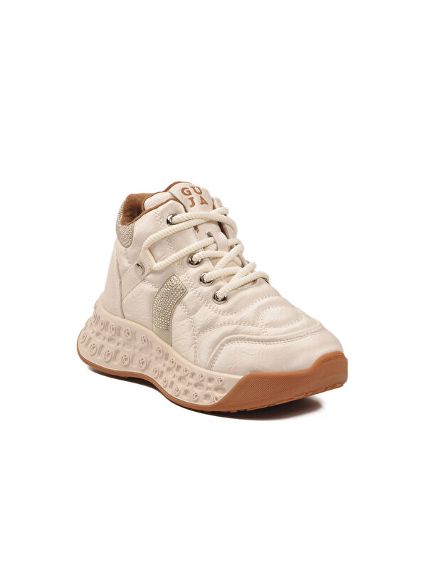 Bej İçi Kürklü Soğuğa Dirençli Kaymaz Bağcıklı Kadın Bot 25K316 Z - Görsel 4