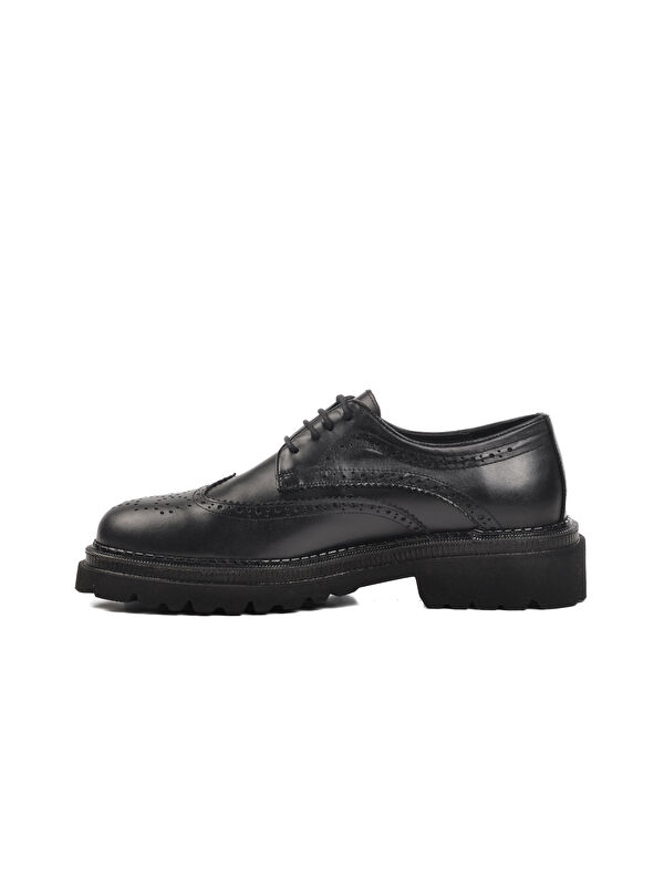 Siyah Hakiki Deri Erkek Klasik Ayakkabı Premium 260 M - Görsel 3