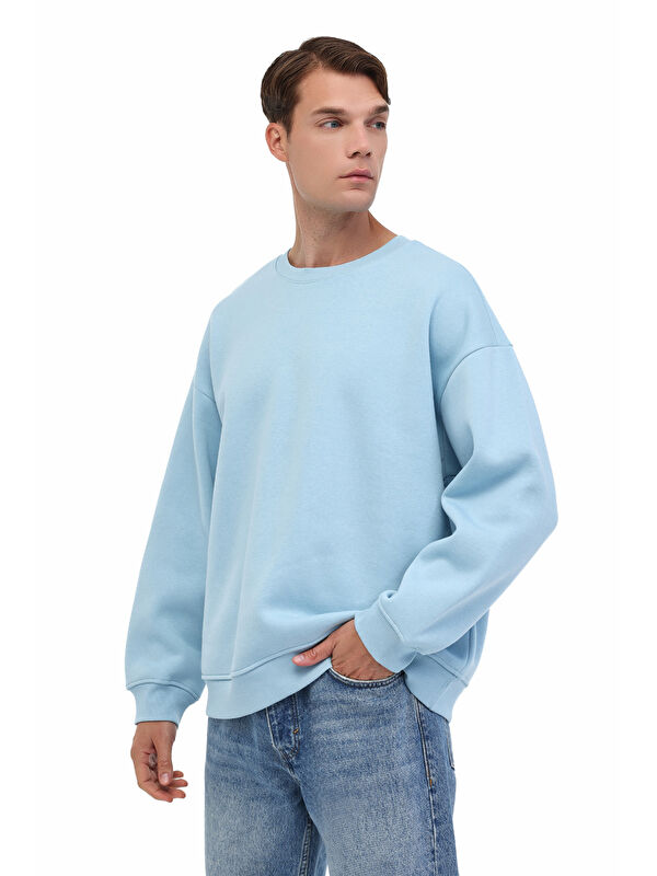 Lumberjack MB ROS 16HS108 5PR Mavi Erkek Sweatshirt