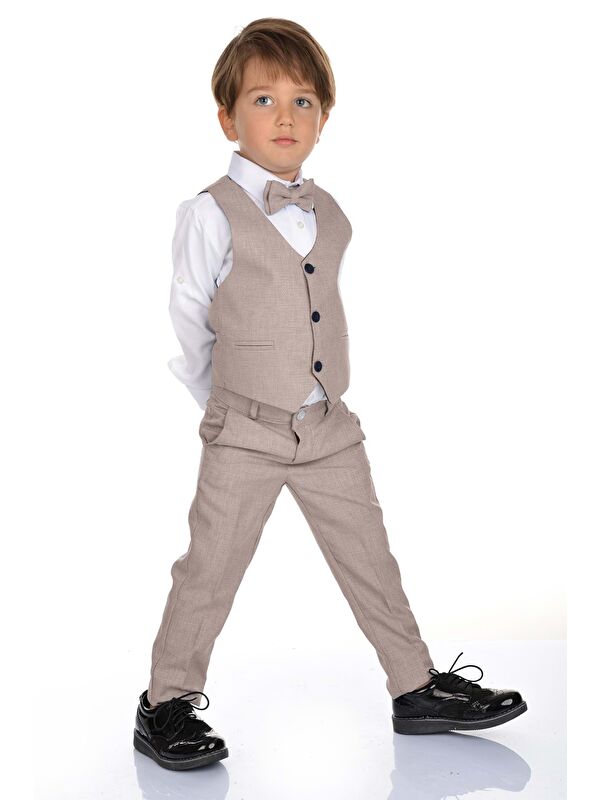 Mnk Baby & Kids Yelekli Erkek Çocuk Takım Elbise MNK0273