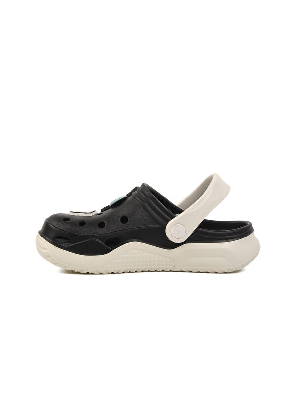 Siyah Beyaz Kız Çocuk Sabo Terlik Stella - Görsel 3