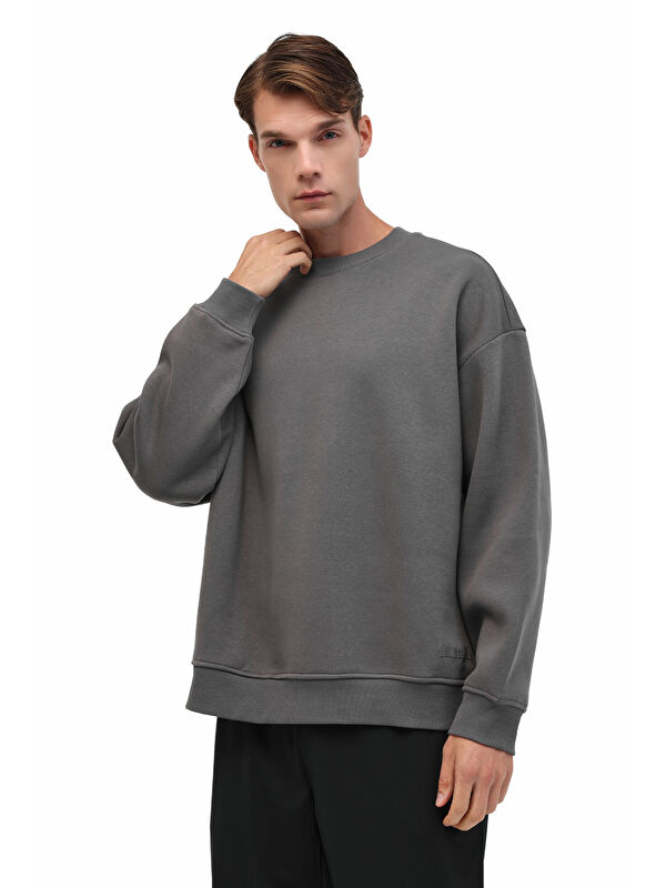 Lumberjack MB ROS 16HS108 5PR Antrasit Erkek Sweatshirt