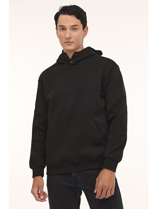 LOTTO M-ANGULO HOODIE 4PR Siyah Erkek Sweatshirt