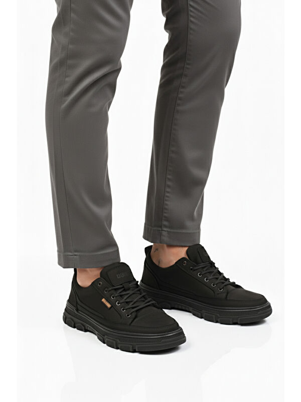 Siyah Nubuk Hakiki Deri Erkek Casual Ayakkabı 260081 M - Görsel 3