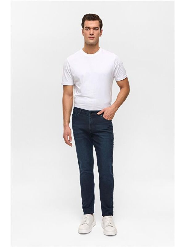 Süvari Mavi Slim Denim Jean Pantolon