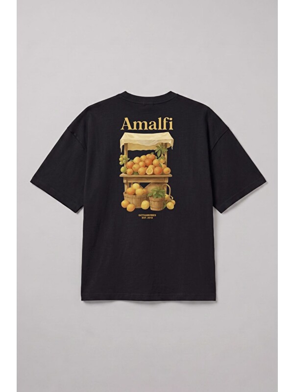 gothamVibes Amalfi Oversize Siyah T-Shirt