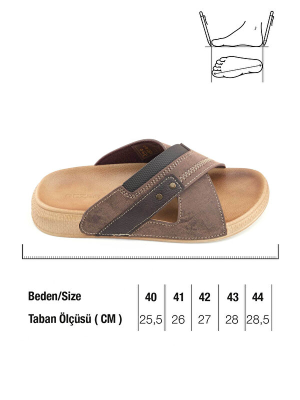 Erkek Yazlık Suni Deri Rahat Taban Günlük Terlik - Görsel 3
