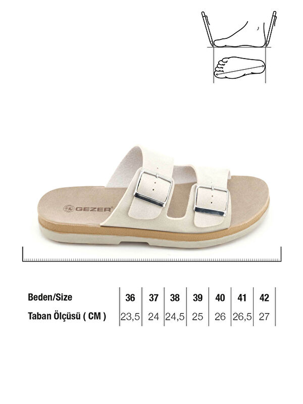 Kadın Yazlık Suni Deri İki Toka Ayarlanabilir Comfort Taban Günlük Terlik - Görsel 3