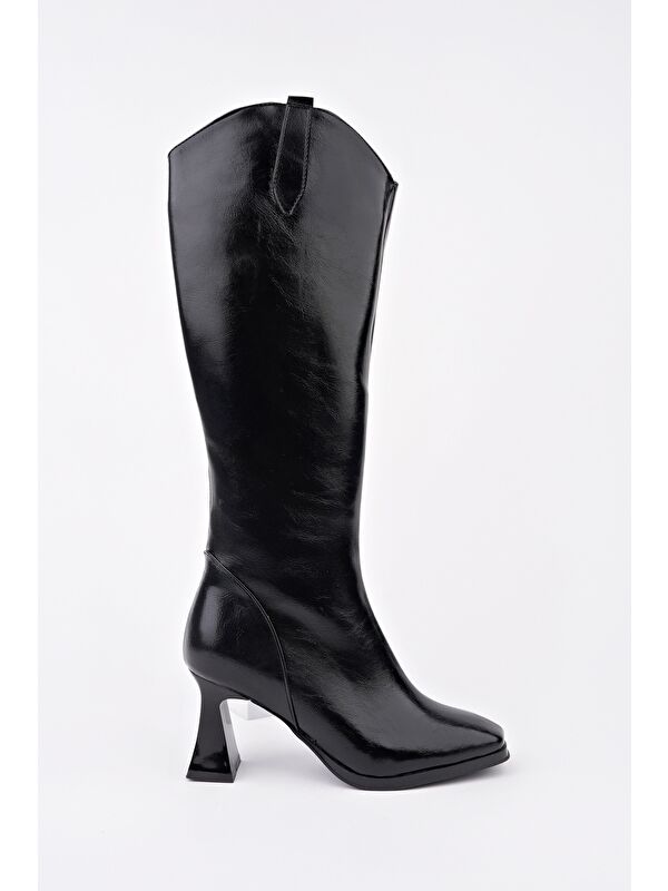 ASTORİA Küt Burun Yandan Fermuarlı Topuklu Kadın Çizme - Görsel 2