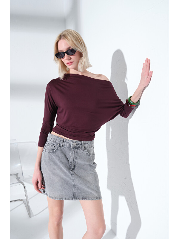Maule %100 Pamuk 5 cep denim Jean Kadın Jean mini etek @Latina