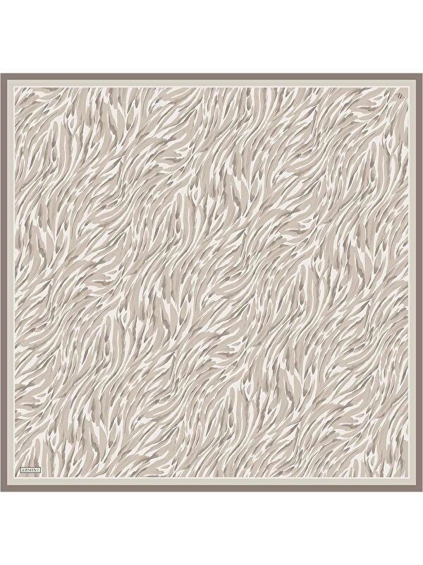 ARMİNE Klasik Desenli Saf İpek Twill Eşarp 9435D 30