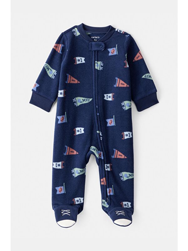 Carter's Erkek Bebek Mavi Polar Tulum