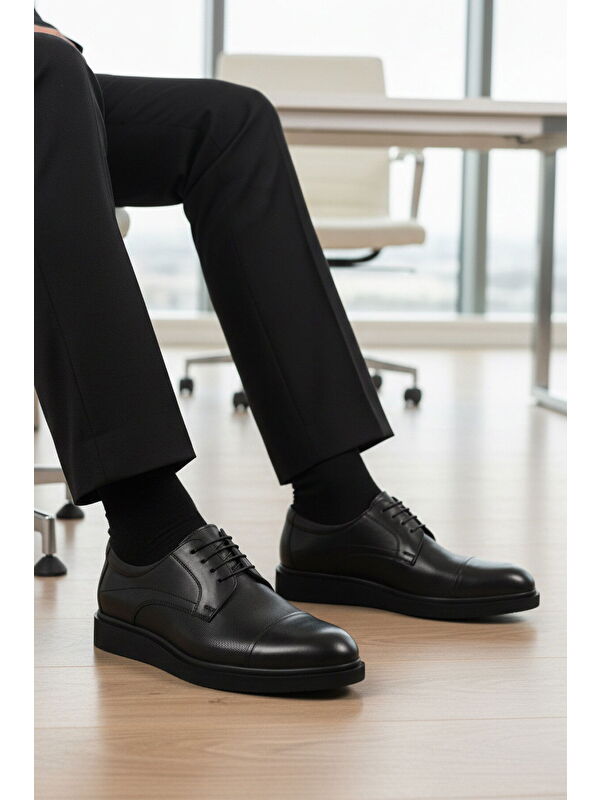 Ayakmod Siyah Ayakmod Hakiki Deri Erkek Casual Ayakkabı 917 M