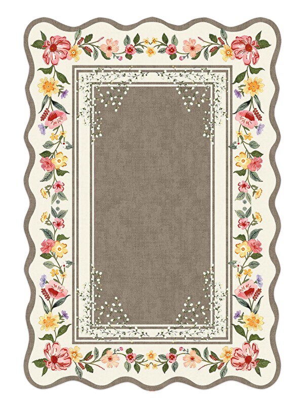 Homefesto Modern Dekoratif Halı – Makinada Yıkanabilir, Kaymaz Taban, İnce Lazer Kesim Halı