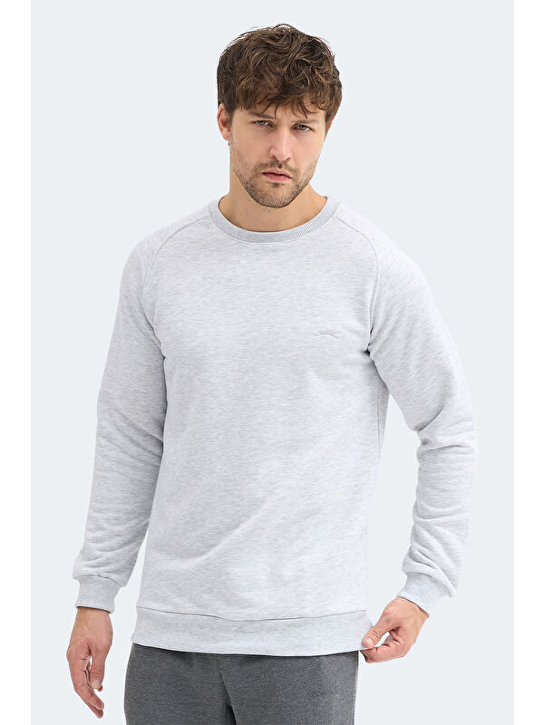 SLAZENGER NADAV Erkek  Taş Gri Sweatshırt