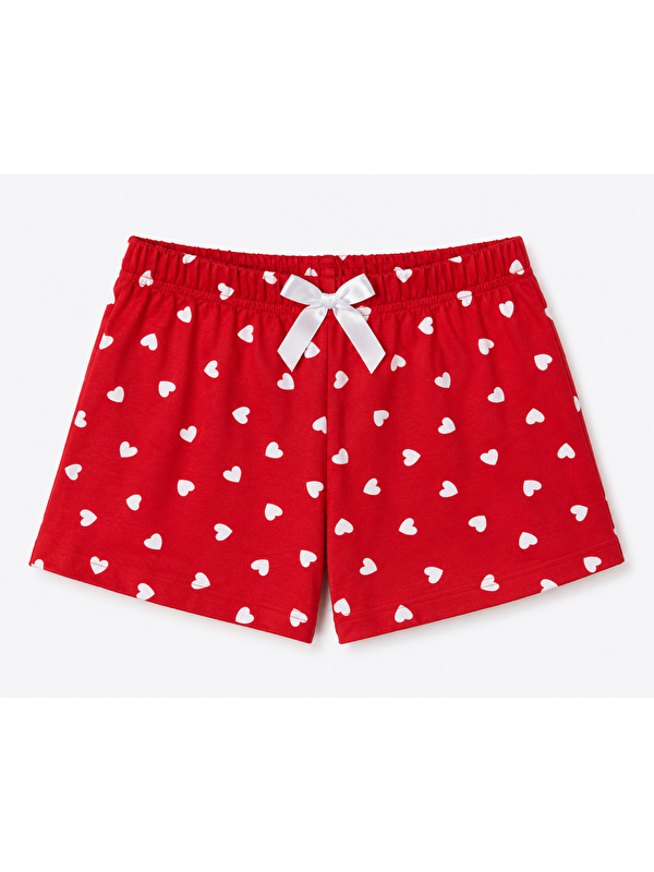 Formo Kadın Desenli Viskon Esnek Kaliteli Şort