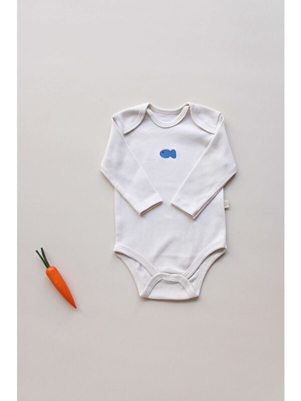 Oh La La Koala For Little Ones Balık Nakışlı Uzun Kollu Body