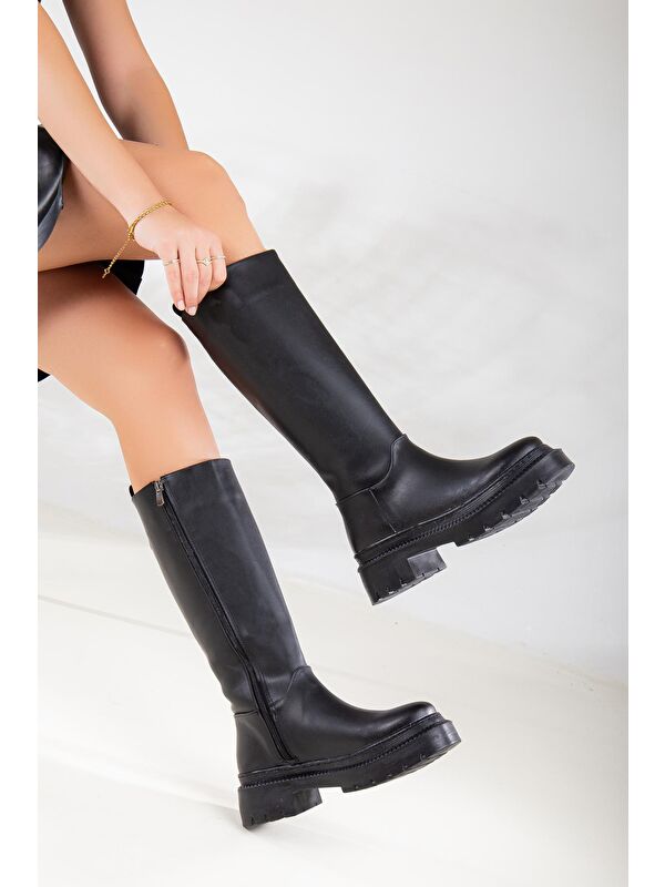 D812 Kadın Çekme Günlük Çizme Bot Ürün - Görsel 3