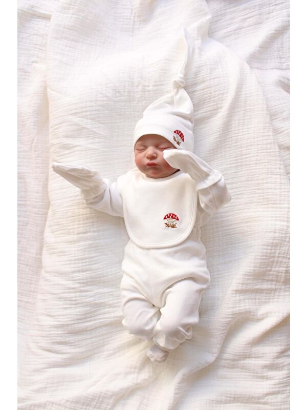 Oh La La Koala For Little Ones Mantar Nakışlı 5li Uzun Kollu Yenidoğan Set (0-3 Ay)