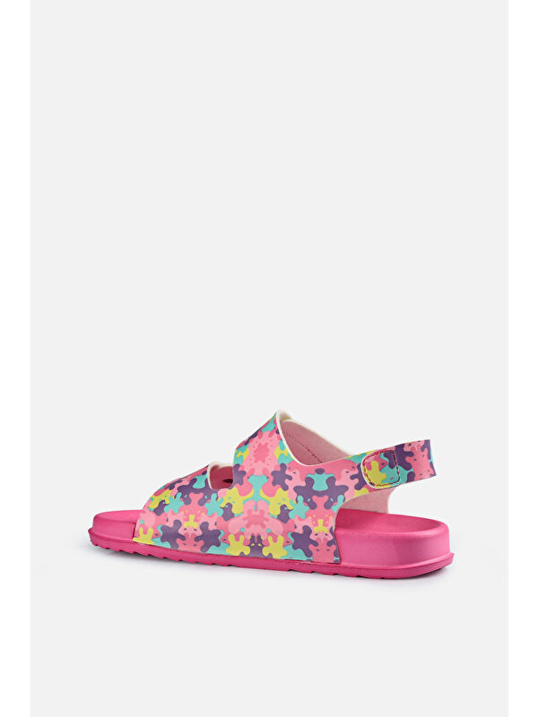 Miyu II Baskılı Kız Çocuk Fuşya Sandalet - Görsel 4
