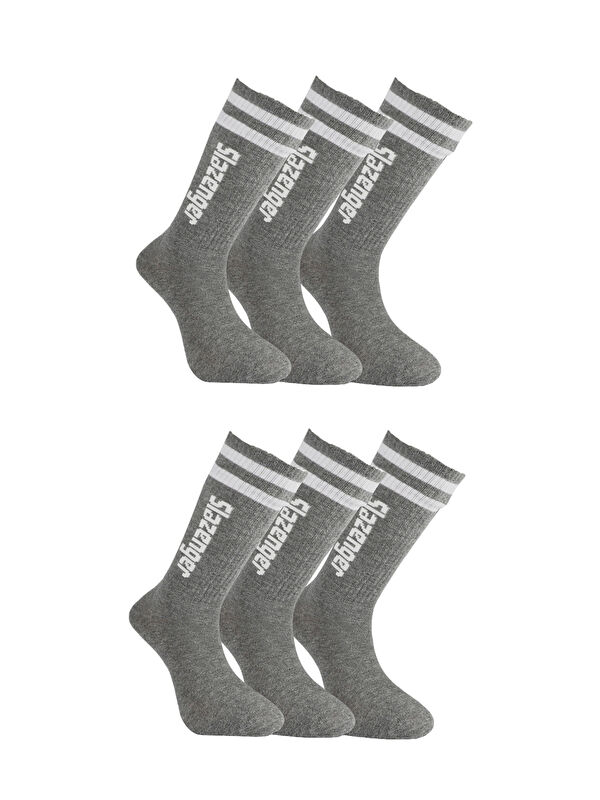 SLAZENGER JINN 6 lı Set Erkek  Gri Çorap