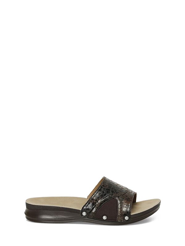 607018.Z4PR Kahverengi Kadın Terlik - Görsel 3