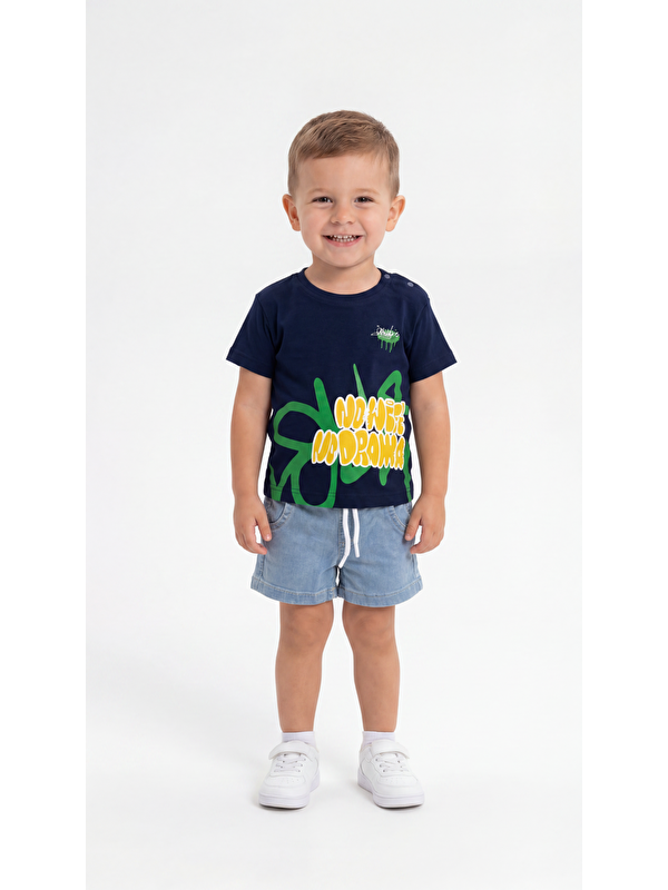 Mışıl Kids No Drama Baskılı Erkek Bebek Alt Üst Takım