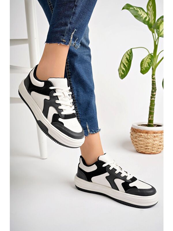 Siyah Kadın Sneaker Günlük Ayakkabı - Görsel 3