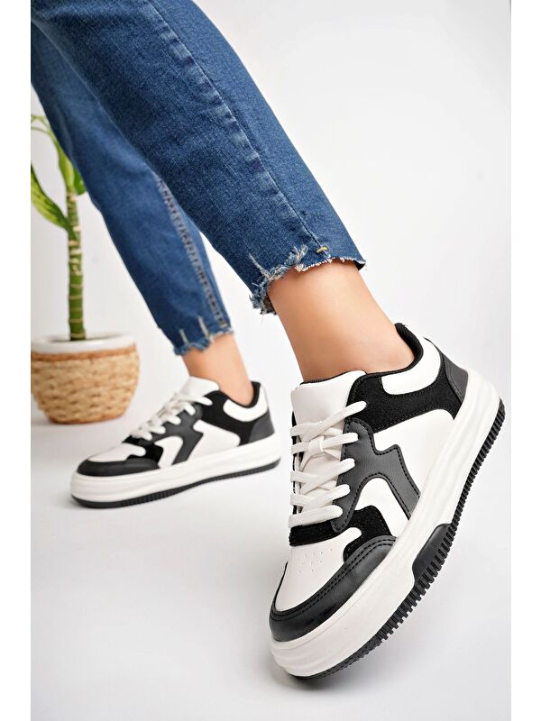 Siyah Kadın Sneaker Günlük Ayakkabı - Görsel 4