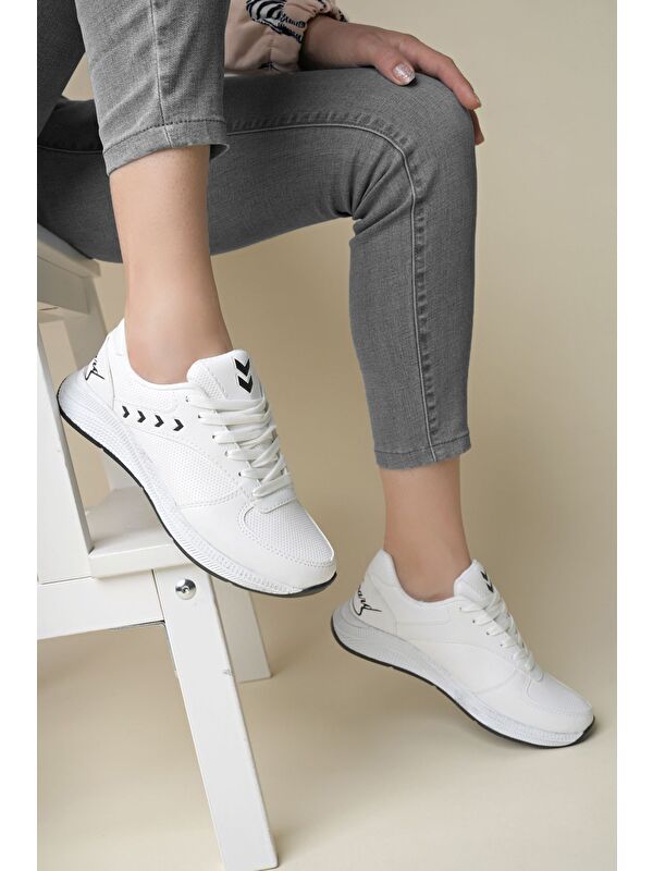 Beyaz Kadın Sneaker Günlük Ayakkabı - Görsel 2