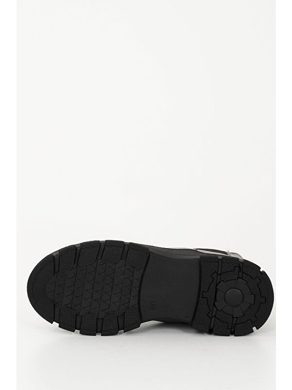 GRİ Hakiki Deri Yuvarlak Burun Kadın Günlük Chelsea Bot 52411 - Görsel 8