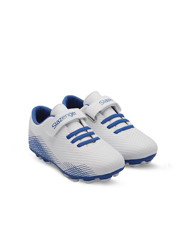 CULTURAL Unisex Çocuk Futbol Ayakkabı Beyaz / Saks Mavi - Görsel 3