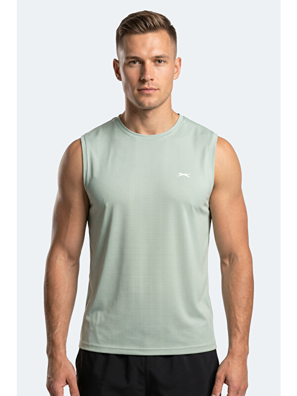 SLAZENGER HEROFIT IN Erkek Kolsuz Su Yeşili Atlet