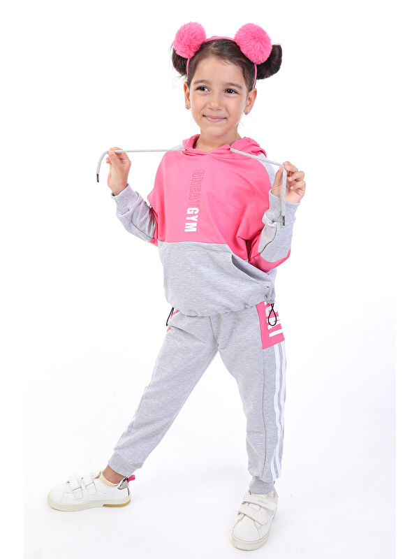 Toontoykids Kız Çocuk Baskılı Eşofman Takım