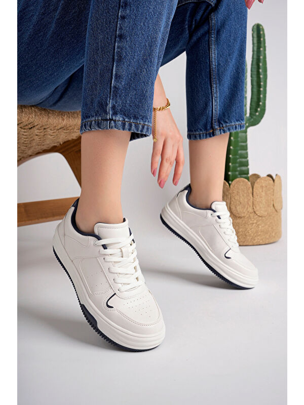 Lacivert Kadın Sneaker Günlük Ayakkabı - Görsel 2