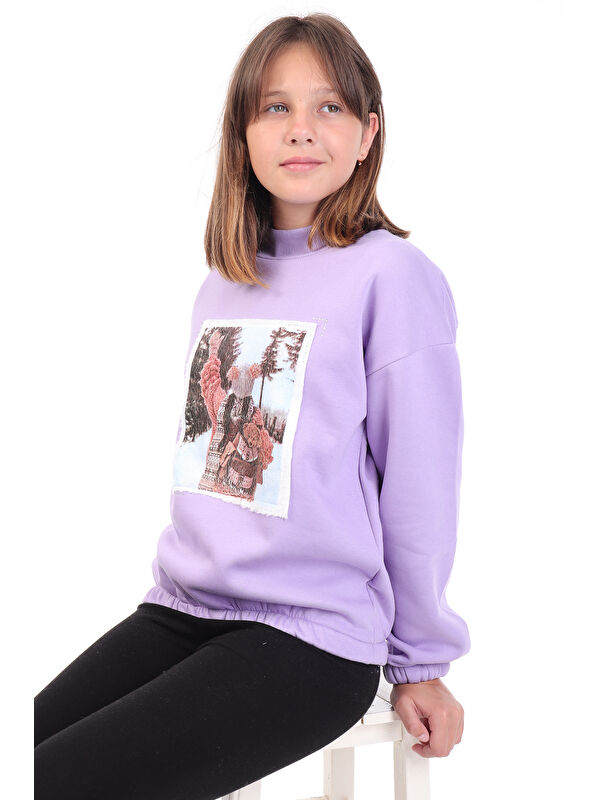Toontoykids Kız Çocuk Baskılı Sweatshirt