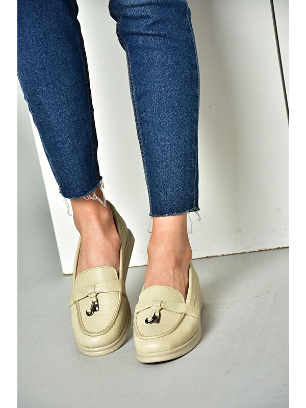 P5550141 Bej Kadın Ayakkabı - Görsel 5