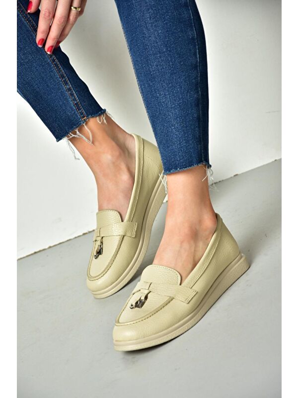 P5550141 Bej Kadın Ayakkabı - Görsel 6