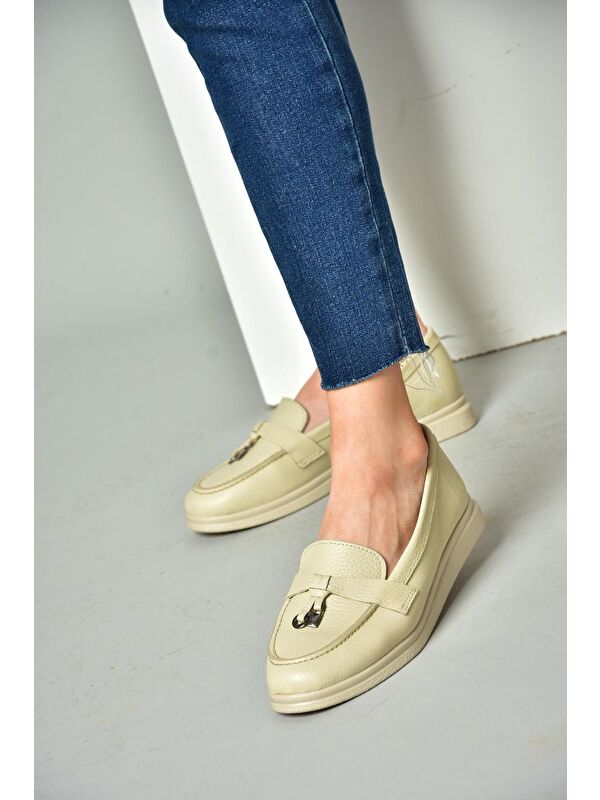 P5550141 Bej Kadın Ayakkabı - Görsel 7