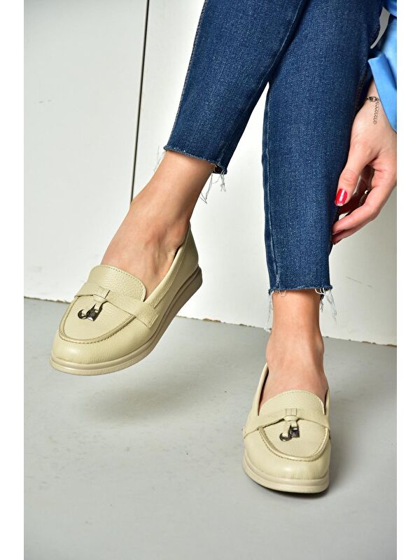 P5550141 Bej Kadın Ayakkabı - Görsel 8