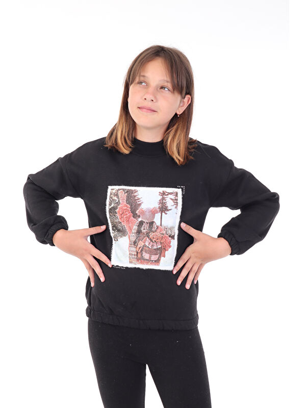 Toontoykids Kız Çocuk Baskılı Sweatshirt