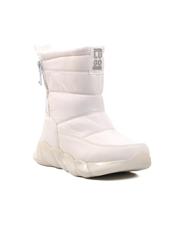 Lugo Beyaz İçi Kürklü Kadın Kar Botu - Görsel 4