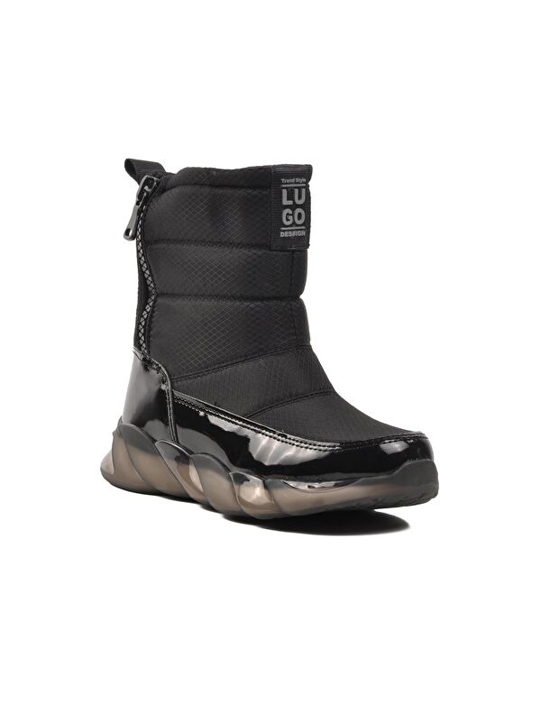 Lugo Siyah Rugan İçi Kürklü Kadın Kar Botu - Görsel 4