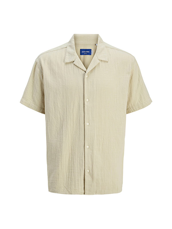 Jack & Jones Easter Patras Resort Erkek Bej Klasik Yaka Gömlek