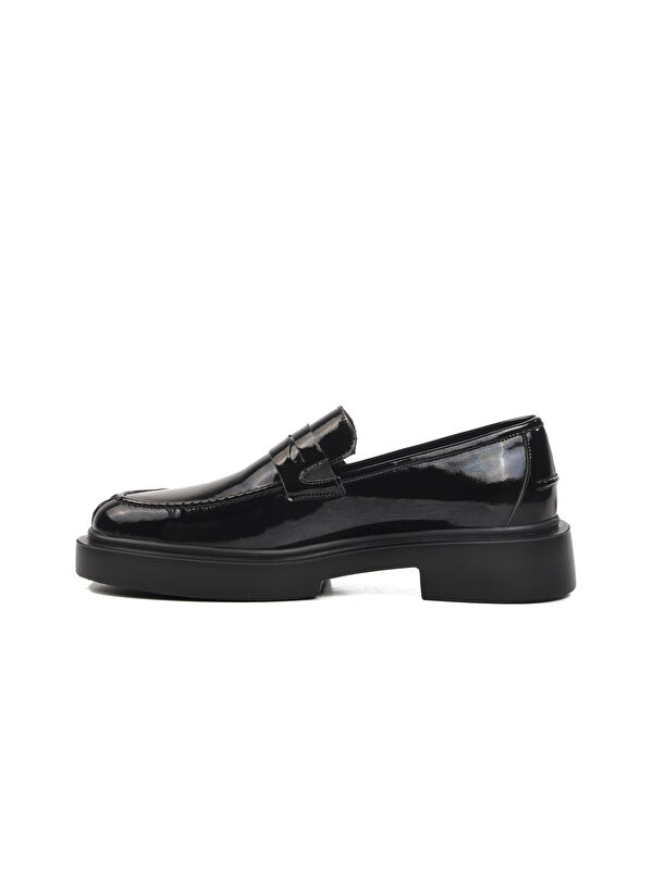 Siyah Rugan Hakiki Deri Erkek Loafer Ayakkabı Premium 1018 M - Görsel 3