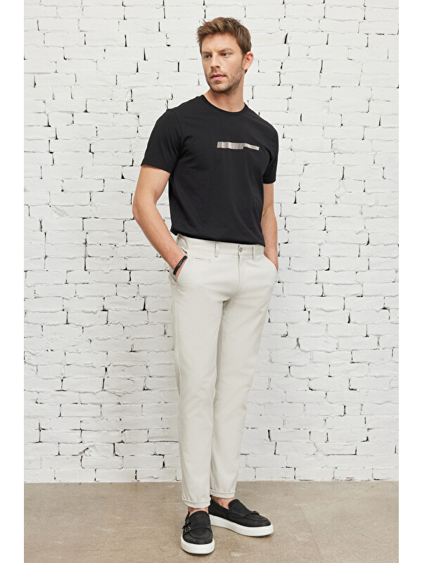 AC&Co / Altınyıldız Classics Erkek Taş Slim Fit Dar Kesim Pamuklu Esnek Yan Cep Casual Pantolon