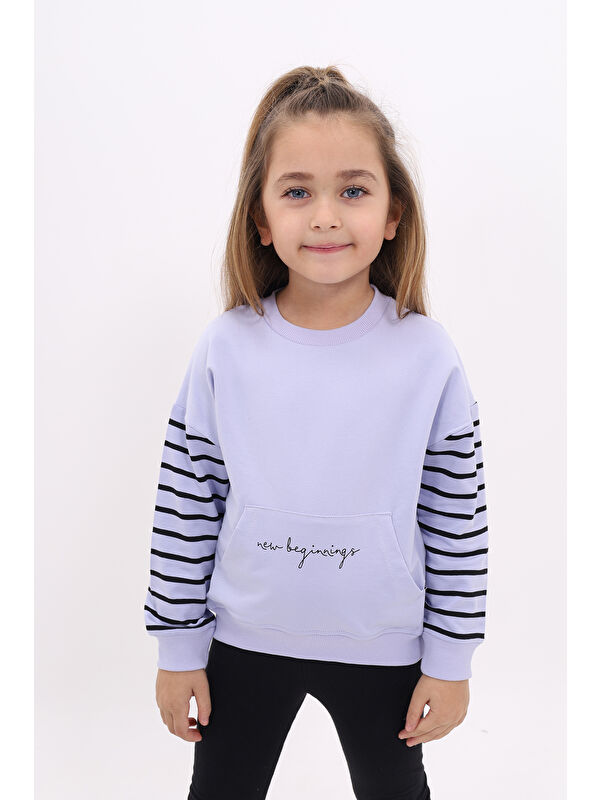 Toontoykids Kız Çocuk Baskılı Sweatshirt