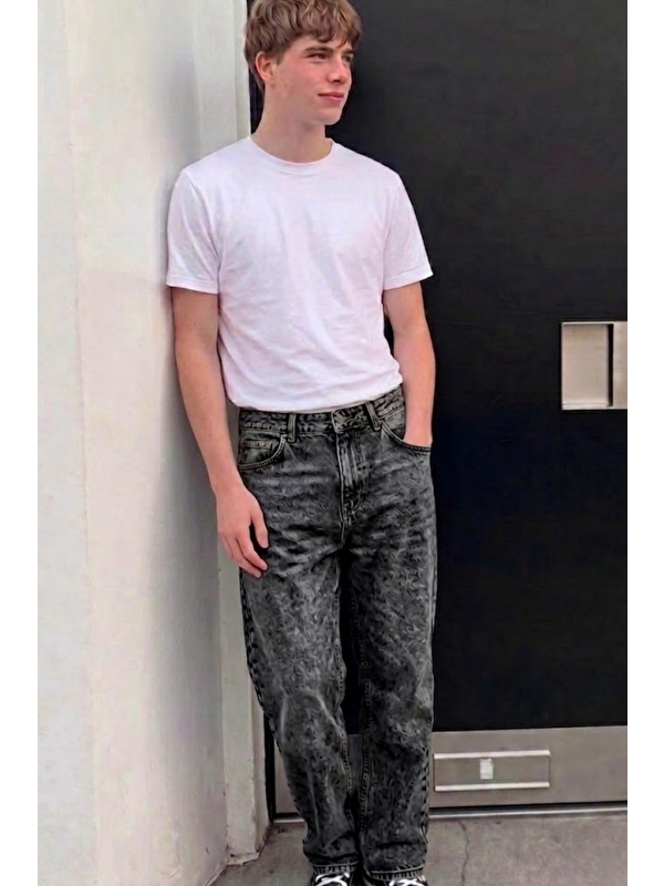 Comstar Erkek Bol Paça Füme Baggy Pantolon