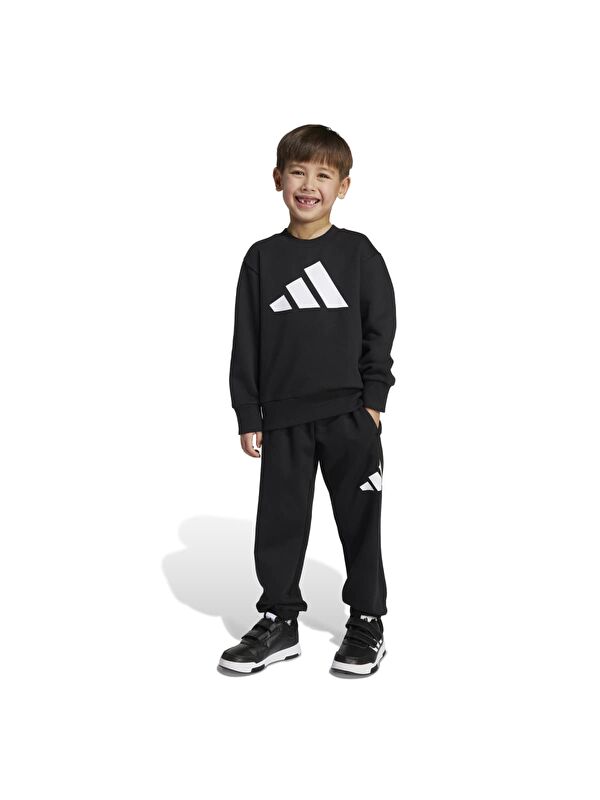 Adidas Jogger Set Bl Ft Çocuk Siyah Bisiklet Yaka Eşofman Takımı