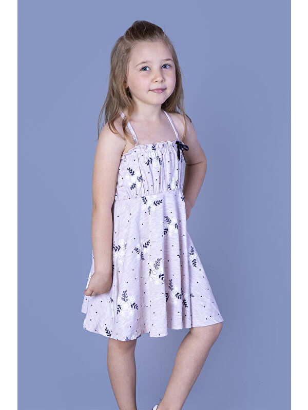 Toontoykids Kız Çocuk Komple Çiçek Desenli Elbise